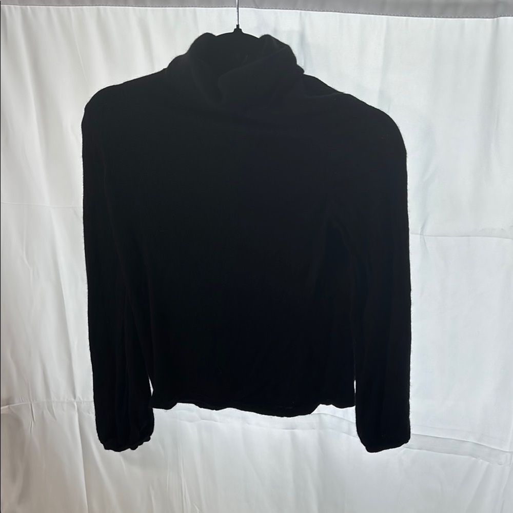 Anne Klein 100% Cashmere Black Turtleneck Sweater